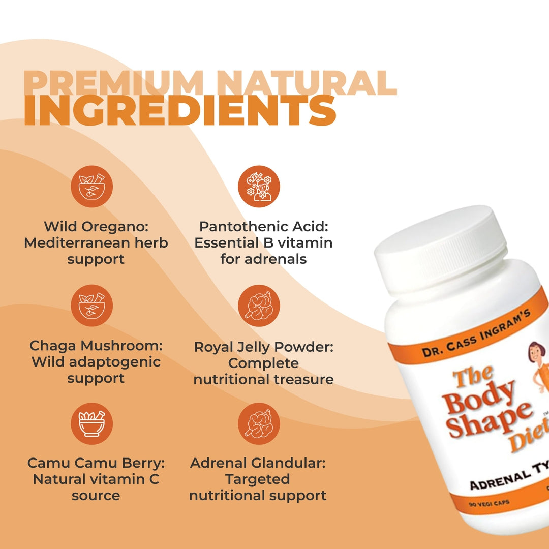 Dr. Cass Ingram's Purely Wild Adrenal Thyroid Support Supplement Formula for Energy and Stress Management