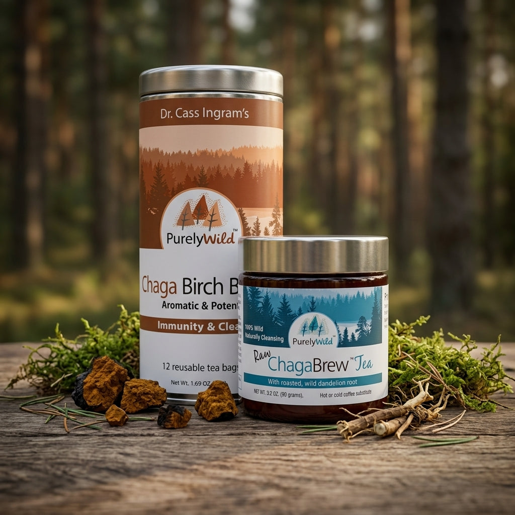 Chaga Forest Ritual Bundle — Wild Chaga Brew Tea + Chaga Birch Bark Tea