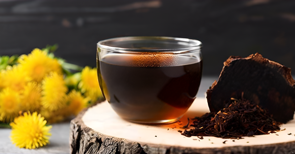 Dr. Cass Ingram's Wild Chaga Brew Tea with Dandelion Root and Rose Hip - Caffeine-free Energy Support and Antioxidant