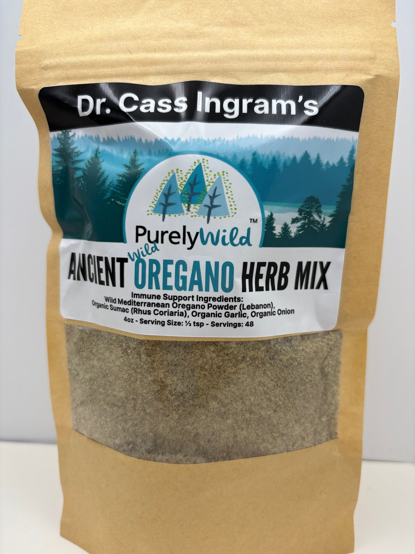 Purely Wild Ancient Oregano Herb Mix - Wild Crushed Oregano, Organic Sumac, Garlic, Onion