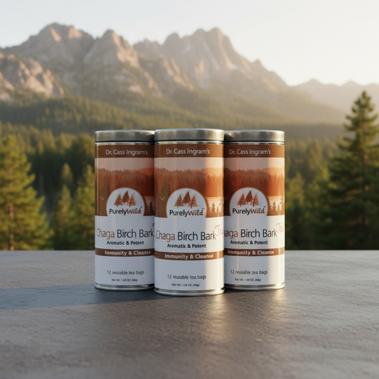 Chaga Birch Bark Tea - 3 Month Supply (3-Pack Bundle) — Purely Wild bottle