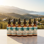 Row of UltraAlive bottles with a scenic background